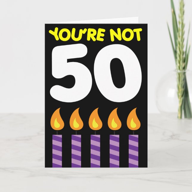 Carte 50e anniversaire Funny Tarif (Devant)