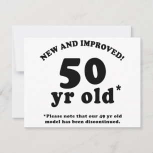 Carte 50e anniversaire Gag Cadeaux
