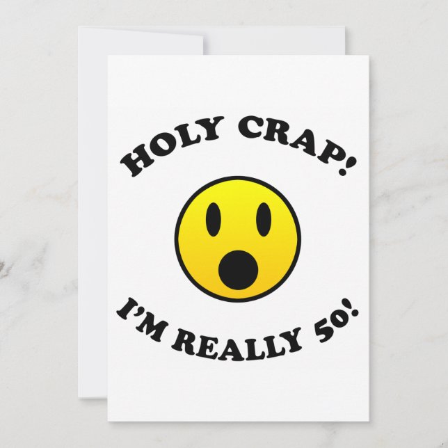 Carte 50e anniversaire Gag Cadeaux (Devant)