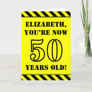 Carte 50e anniversaire : Jeu de style de crayon amusant,