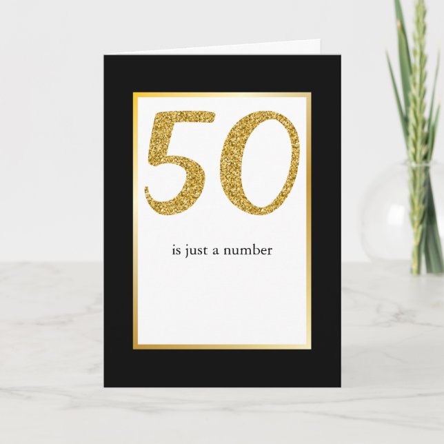 Carte 50e anniversaire Juste un nombre drôle de plaisant (Devant)