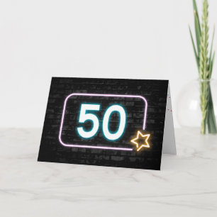 Carte 50e anniversaire Neon Connexion en brique