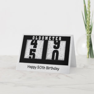 Carte 50e anniversaire Odomètre noir