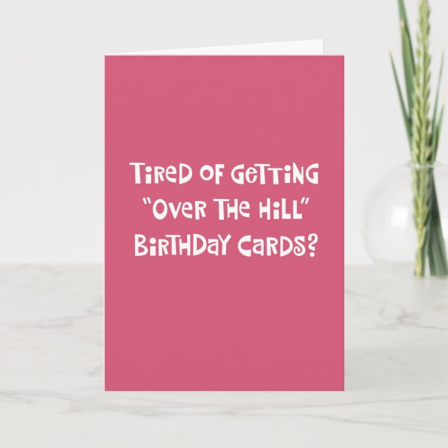 Carte 50e anniversaire "Over the Hill" (Devant)