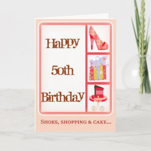 Carte 50e anniversaire pour les femmes