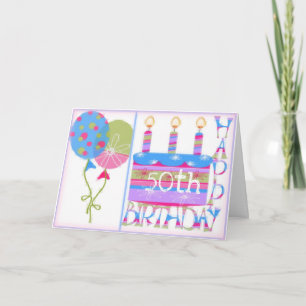 Carte 50e anniversaire pour les femmes