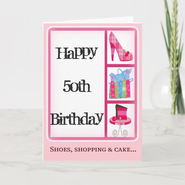 Carte 50e anniversaire pour les femmes (Devant)