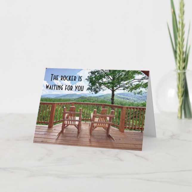 Carte 50e ROCKER ATTEND POUR VOTRE HUMOUR (Devant)