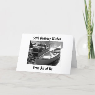 Carte "50ème" SOUHAITS D'ANNIVERSAIRE DE NOUS TOUS