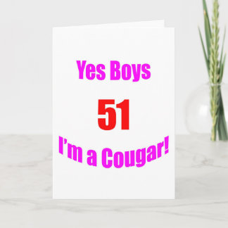 Carte 51 Anniversaire de Cougar