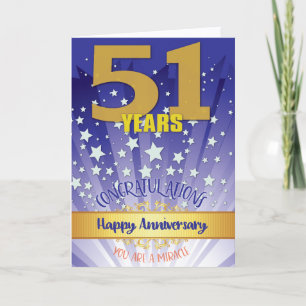 Carte 51 Anniversaire de la reprise Numéros gras