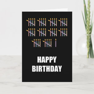 Carte 51e anniversaire avec bougies
