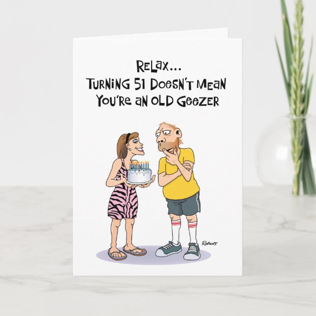 Carte 51e anniversaire de Geezer (Devant)