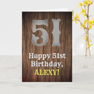 Carte 51e anniversaire : Pays inspiré par l'Ouest Look, 