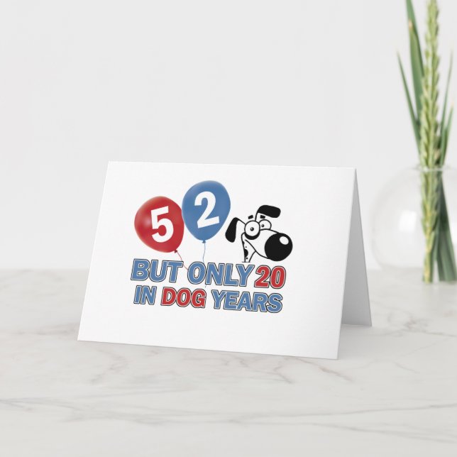 Carte 52 ans Anniversaire (Devant)