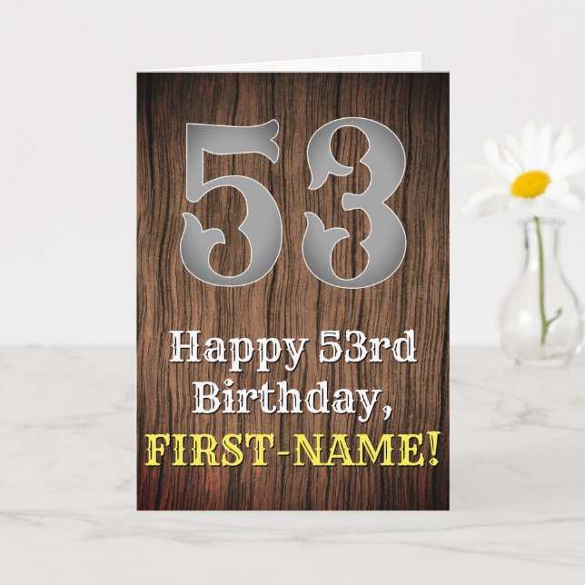 Carte 53e anniversaire : Pays inspiré par l'Ouest Look,  (Petite plante)