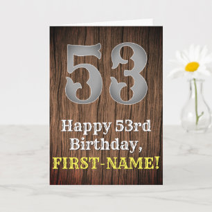 Carte 53e anniversaire : Pays inspiré par l'Ouest Look, 