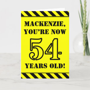 Carte 54e anniversaire : Jeu de style de crayon amusant 
