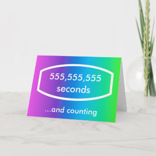 Carte 555 555 555 secondes (17 ans + 7 mois)