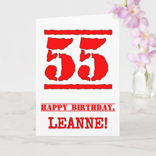 Carte 55e anniversaire : Amusant, Timbre en caoutchouc r