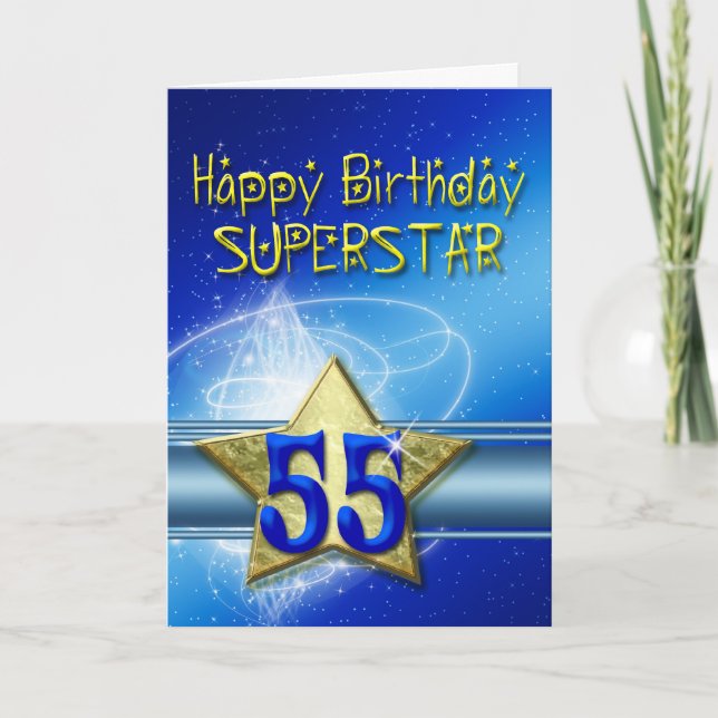 Carte 55e anniversaire pour Superstar (Devant)