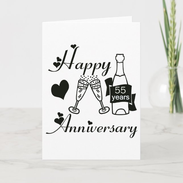Carte 55ème. Anniversaire (Devant)