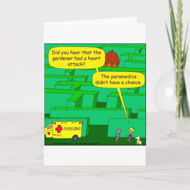 Carte 561 Caricature d'attaque cardiaque dans un labyrin (Devant)