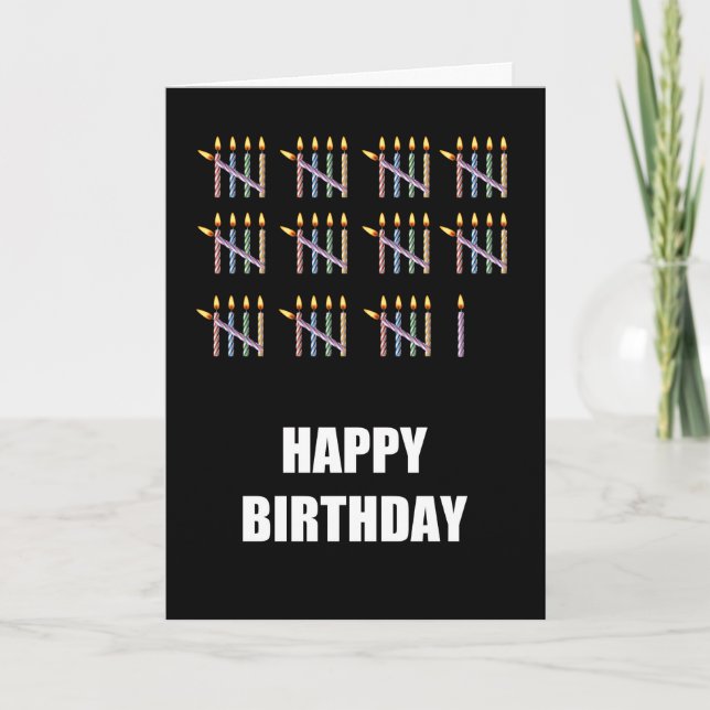 Carte 56e anniversaire avec bougies (Devant)