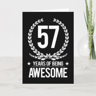 Carte 57e anniversaire (57 ans d'être génial)