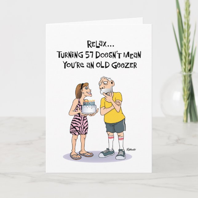 Carte 57e anniversaire de Geezer (Devant)