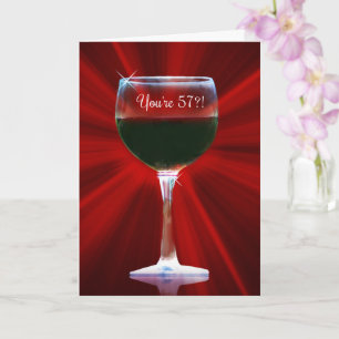 Carte 57e Joyeux vin d'anniversaire