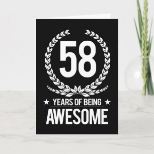 Carte 58e anniversaire (58 ans d'être génial)