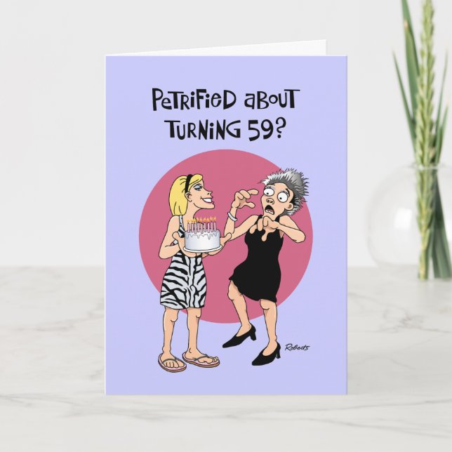 Carte 59 ans à nouveau Salutation d'anniversaire (Devant)