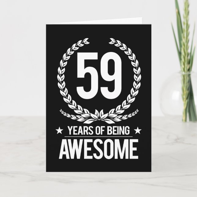 Carte 59e anniversaire (59 ans d'être génial) (Devant)