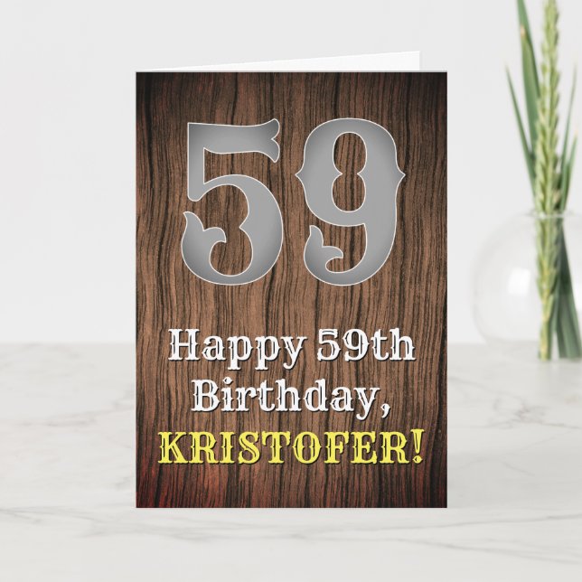Carte 59e anniversaire : Pays inspiré par l'Ouest Look,  (Devant)