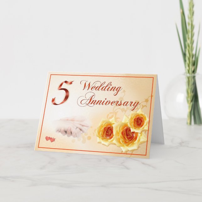 Carte 5 Anniversaire Mariage (Devant)