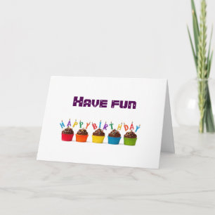 CARTE 5 CUPCAKES POUR VOTRE *****5E ANNIVERSAIRE**** S'A