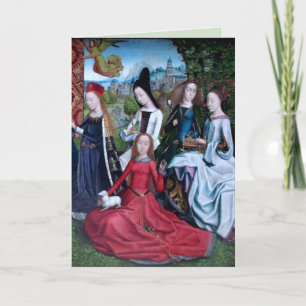 Carte 5 martyrs vierges dans un jardin (moitié droite : 