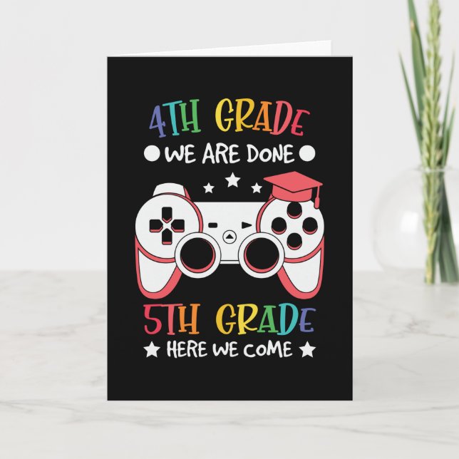 Carte 5e année Nous revenons à l'école Vidéo Gamer (Devant)