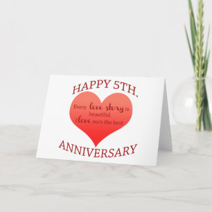 Carte 5e anniversaire