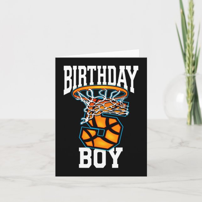 Carte 5e anniversaire Basketball 5 ans Enfants Cadeau (Devant)