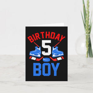 Carte 5e anniversaire pour filles garçons 5 ans de hocke