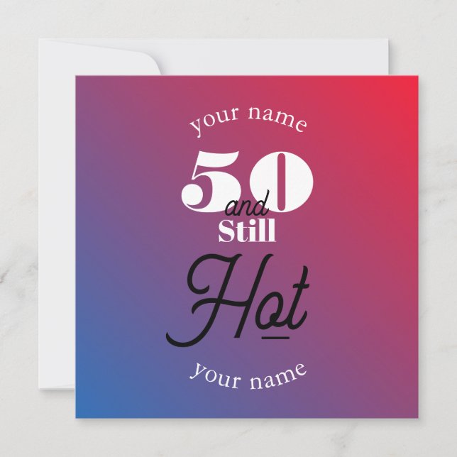 Carte 5O et toujours chaud (Devant)