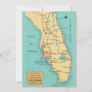 Carte 5x7 Boca Grande Useppa Island Floride