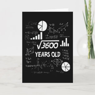 Carte 60 Ans Enseignant en mathématiques Anniversaires 6