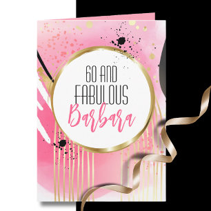 Carte 60 ans et fabuleux Rose Or Noir 60e anniversaire