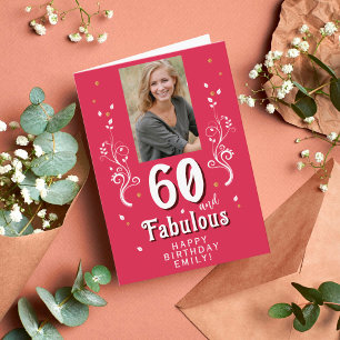 Carte 60 ans & Magnifique Feuillage Magent 60e Anniversa
