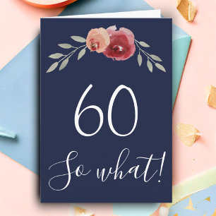 Carte 60 et alors Roses Aquarelle Floral 60e Anniversair