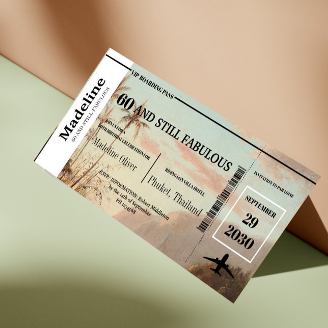 Carte 60 et encore fabuleux Passe Tropical Anniversaire (Créateur téléchargé)