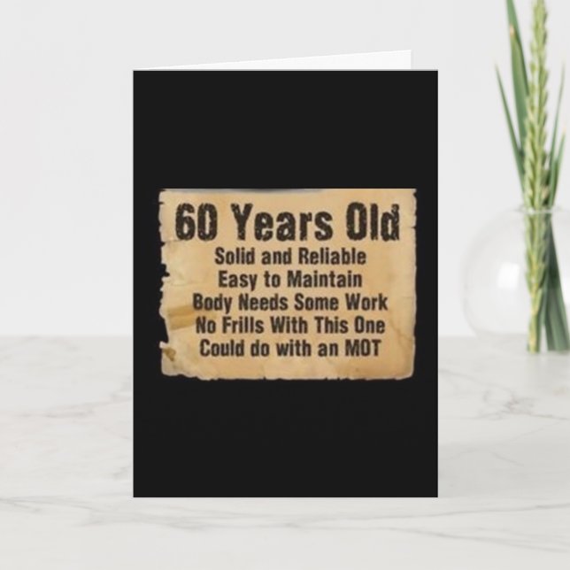 CARTE 60 ET UN JOLI ANNIVERSAIRE "CLASSIQUE" (Devant)
